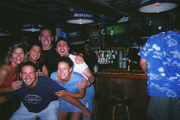 Judy, Mikey G, Caroline, Josh, Dave & dute chick at the Starboard