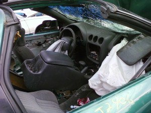 Smashed 1997 Firebird - PS Interior View